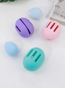 1pc Cosmetic Sponge Dust Cover Cosmetic Egg Silicone Storage Box Travel Puff Storage Box Beauty Sponge Box,Makeup,Cheap,Room Decor,Vanity,Travel,Bedroom,Makeup Accessories,Puff,Makeup Blender,Powder Puff,Makeup Sponge,Cheap,Stocking Stuffers,Makeup,Makeup Tools,Cheap Stuff,Gifts,Gifts For Women,Christmas Gifts - Multicolor - View 6