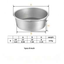可拆卸底部圓形烤盤，鋁質蛋糕盤，乳酪蛋糕盤，蛋糕配件 - 銀色 - 查看 10