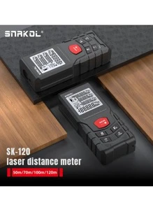 1 Set Snakol Telémetro láser con medidor de distancia de 40m, 50m, 70m, 100m y 120m con buscador de rango digital Trena Roulette Ruler Cinta métrica de medición de distancia - Negro - Ver 2