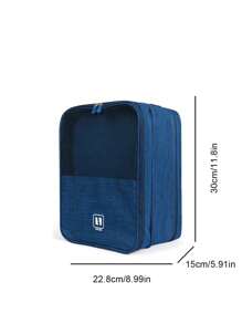 Bolsa de almacenamiento de zapatos de viaje de tercera planta, bolsa de almacenamiento con cremallera y asa portátil para equipaje, bolsa portátil para zapatos, estuche para zapatos, caja de almacenamiento de zapatos, organizador de zapatos, accesorios de viaje para vacaciones, crucero, verano, vacaciones, bolsa de viaje, artículos esenciales de viaje para universidad, dormitorio, escuela, hotel - Multicolor - Ver 12