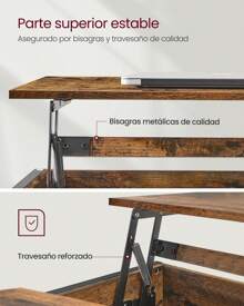 VASAGLE Coffee Tables - Chocolate Brown - View 3