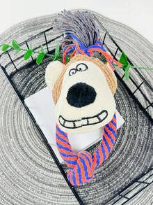 1入寵物狗玩具，帶聲音繩索咬咬玩具，毛絨泰迪小狗，適用於像比熊這樣的中小型品種