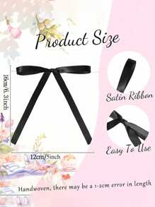 10入組DIY絲帶蝴蝶結蛋糕裝飾，黑色絲綢蛋糕裙，畢業蛋糕裝飾，節日禮品包裝，派對裝飾，生日派對桌面裝飾 - 彩色 - 查看 7