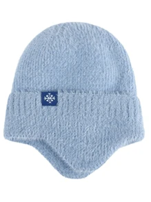 1 件简约休闲雪花设计纯色保暖针织护耳帽，男女通用，多色可选，适合户外活动、街头服饰和冬季秋季日常使用 - 彩色 - 查看 10