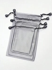 1/2/3 Túi Bảo Quản Mềm Màu Trơn Cho Sạc Dự Phòng USB Bộ Sạc Túi Mềm Dành Cho Pin Ngoài Powerbank Gậy Chụp Hình Di Động Tai Nghe Ngân Hàng Điện Túi Lưu Trữ Ổ Cứng USB Để Đi Du Lịch Đi Ra Ngoài - Màu xám đen - Xem 7