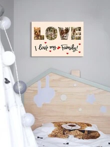 1 bức tranh treo trang trí cá nhân hóa 45x30cm 'Tôi yêu gia đình chúng ta' Ảnh chân dung gia đình hàng ngày Quà tặng nghệ thuật sợi tùy chỉnh Hình chữ nhật không khung Canvas nguyên chất Phòng ngủ tùy chỉnh Phòng khách Phòng ăn Phòng học Lối vào Khu vực giải trí Tranh treo trang trí - Nhiều màu - Xem 5