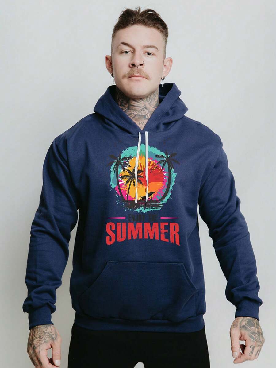 Men Sweatshirts - 藏蓝色 - 查看 1