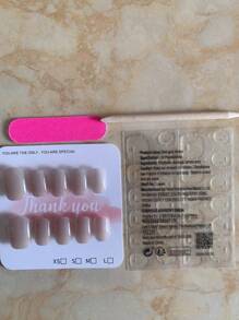 10pcs Icy White Cat Eye Effect Nail Tips, No Grinding Or Crease-Free, Specializing In Manually Wearing Nails Press On Nails Nail Supplies