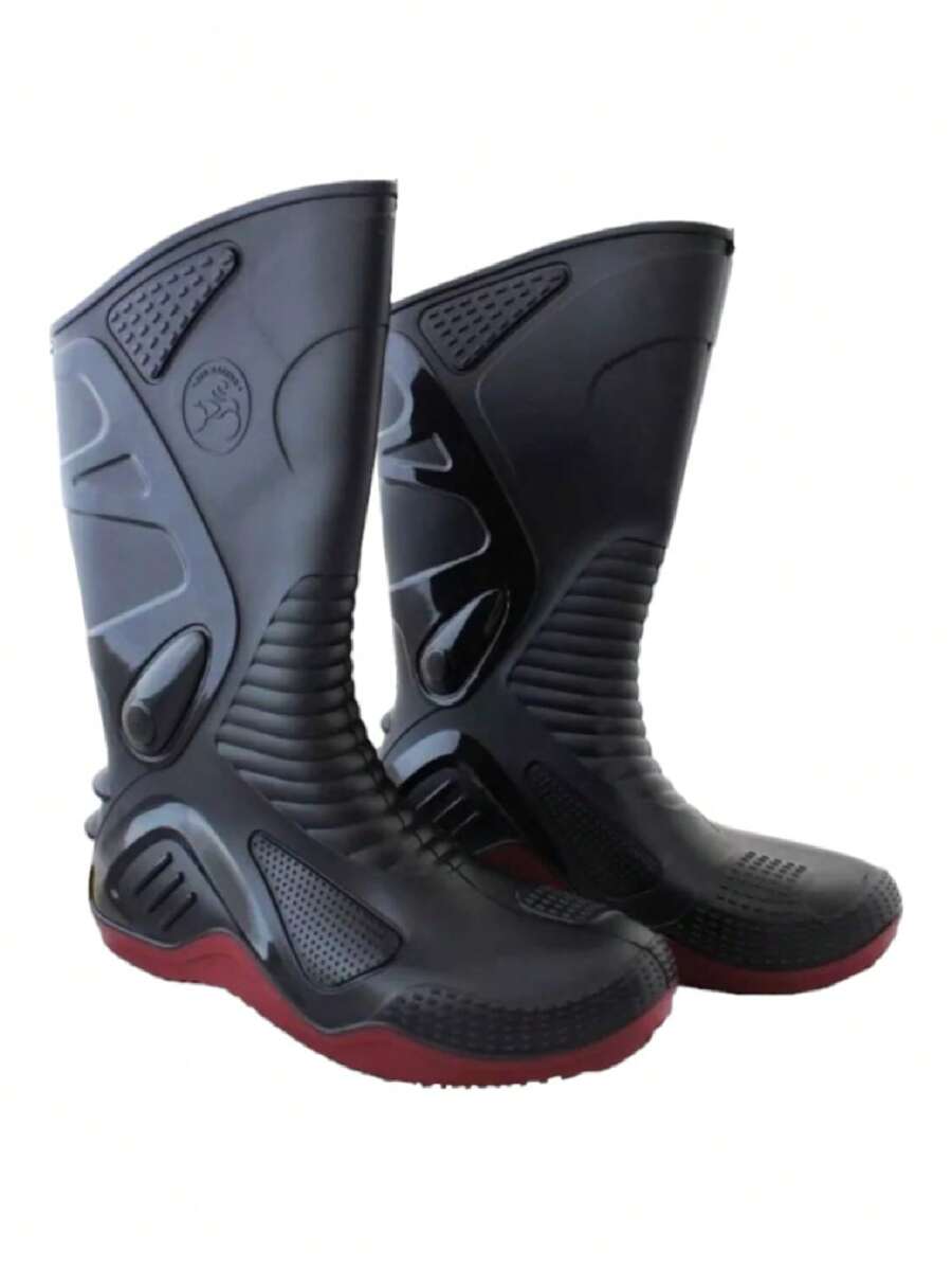 Botas Impermeables Motociclista Bota Biker Racing PVC para lluvia Estilo Deportivo Antiderrapante resisitente para motociclista %100 IMPERMEABLES
