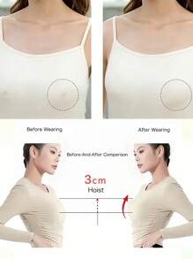 1 Pair Silicone Invisible Adhesive Bra Lift Cups, Prevent Nip Slip, Support And Uplift Bust