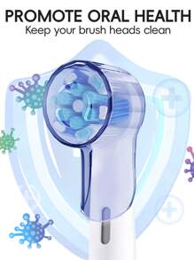 4 件牙刷防尘盖适用于 OralB 圆头电动牙刷和 IO 系列电动牙刷替换刷头盖保护套，适用于旅行和家居