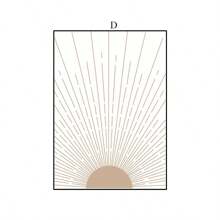 1 pièce Peinture de décoration géométrique abstraite nordique minimaliste style montagnes et rivières effet linéaire, peinture murale pour salon ou chambre sans cadre