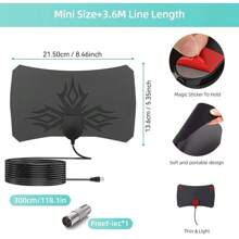 1入組4K高清智能電視數字天線，室內外接收器廣播信號電視天線(含放大器)