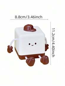 1入組卡通輕拍型夜燈，家居裝飾燈，臥室氛圍燈，可愛床頭燈，LED溫暖燈光，宿舍書桌燈，USB充電，適用作送給朋友或家人的禮物，生日禮 - 白色 - 查看 5