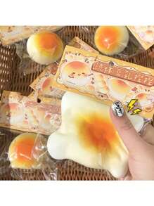 1pc Super Soft Clay Texture Soy Milk Squeezing Toy,High Aesthetic Value, Slow Rebound, Creative And Cute Stress Relief Ball,Relieve Tension, Anxiety, And Improve Attention,Very Suitable For  Or ADHD,Birthday Gifts, Party Gifts, Classroom Prizes(Random Style)