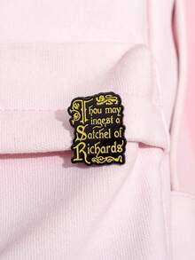 1入兒童學生幾何形狀字母創意卡通胸針彩繪針，派對日常穿戴禮物 - 黃色 - 查看 5