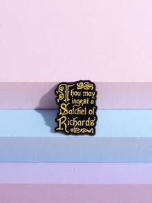 1入兒童學生幾何形狀字母創意卡通胸針彩繪針，派對日常穿戴禮物 - 黃色 - 查看 2