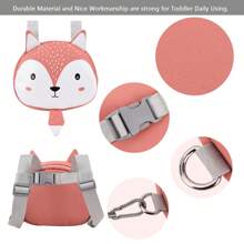 Bebamour Animal Toddler Backpack With Reins Mini Bag With Safety Leash For Children Portable Backpack Rucksack With Safety Harness For Boys And Girls, Orange - Burnt Orange - View 5
