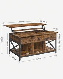 VASAGLE Coffee Tables - Chocolate Brown - View 5