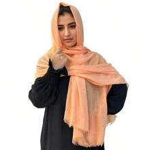 1 件时尚纯色轻质亚麻头巾，柔软舒适，适合冬季秋季日常穿着和装饰 - 彩色 - 查看 26