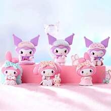 Miniso Sanrio Characters Kuromi My Melody 睡衣甜心 盲盒摆件 可动人偶玩具礼物（随机发货，1 件） - 粉色 - 查看 2