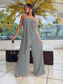 Women Jumpsuits - Light Grey - View 3
