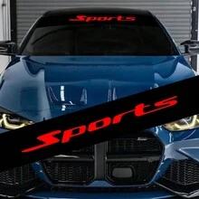 1pc Car Cool Stickers, Windshield Stickers - 130*21cm - View 3