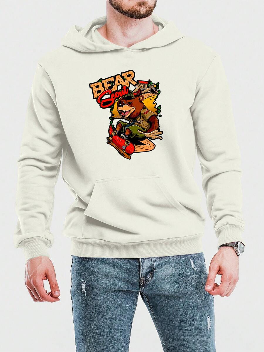 Men Hoodies - Màu be - Xem 1