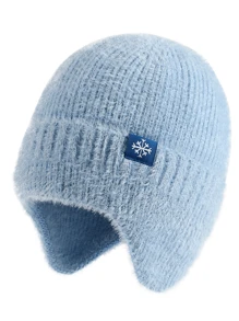 1 件简约休闲雪花设计纯色保暖针织护耳帽，男女通用，多色可选，适合户外活动、街头服饰和冬季秋季日常使用 - 彩色 - 查看 14