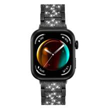 1pc Unisex New Rhinestone Studded Metal Electroplated Zinc Alloy Watch Band Compatible With Huawei Watch Fit3, Huawei Watch Fit 4, Huawei Watch Fit 4 Pro - one-size - View 9