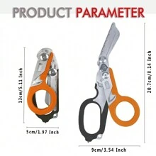 Foldable Multi-Functional Emergency Scissors With Scale, Suitable For Camping, Tools For Men
