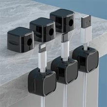 6入組磁性電纜夾【電纜平滑調節】電纜夾，桌面電纜管理器，家用桌面電話車用桌面床頭櫃鼠標數據線USB驅動器支架 - 彩色 - 查看 15