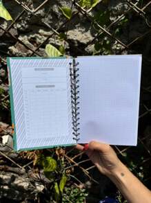 1 pza Agenda Diario de Flores de puntos, para escuela, suministros de trabajo, adolescentes - Multicolor - Ver 2