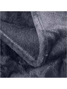1 Pz Manta Microfibra Polar Lisa 2*2.20 mts Ultrasuave Cálida multicolor - Gris Oscuro - Ver 4
