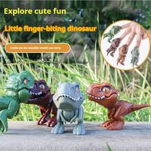 最新熱賣品咬手指恐龍玩具，多關節柔軟暴龍手指咬合動作，惡作劇玩具，鑰匙圈