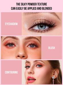 Misslyn PALETA DE MAQUILLAJE PARA VIAJE TODO EN , Paleta facial de 4 colores con paleta profesional de contorno, iluminador, rubor y bronceador para un maquillaje perfecto y de larga duración, fácil de aplicar, paleta de maquillaje multiusos de polvo de contorno y corrector, vegana, libre de crueldad animal