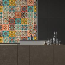 30 piezas Juego de pegatinas de 4x4 pulgadas Azulejos mexicanos, pegatinas decorativas para azulejos, pegatinas para pared, pegatinas extraíbles y adhesivas, decoraciones para el hogar, artículos de decoración de primavera, pegatinas de decoración de ramas, regalos de cumpleaños, graduación, decoración de cocina