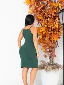 Women Short Dresses - Màu xanh lá cây đậm - Xem 2