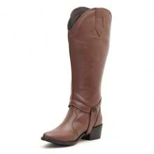 Women Mid-Calf Boots - Coffee Brown - View 4