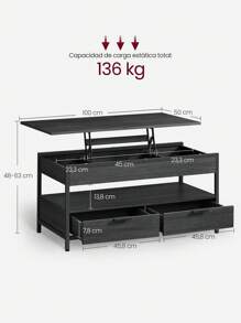 VASAGLE Coffee Tables - 灰色 - 查看 5