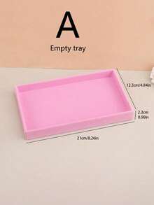 4-Piece Set/1-Piece Set, Pink Jewelry Tray, Jewelry Storage Box, Beauty Makeup Storage Box, Beauty Makeup Storage Tray, Ring Storage Box, Ring Storage Tray, Necklace Storage Box, Suitable Gifts For Ladies, Jewelry Organizer - Multicolor - View 14