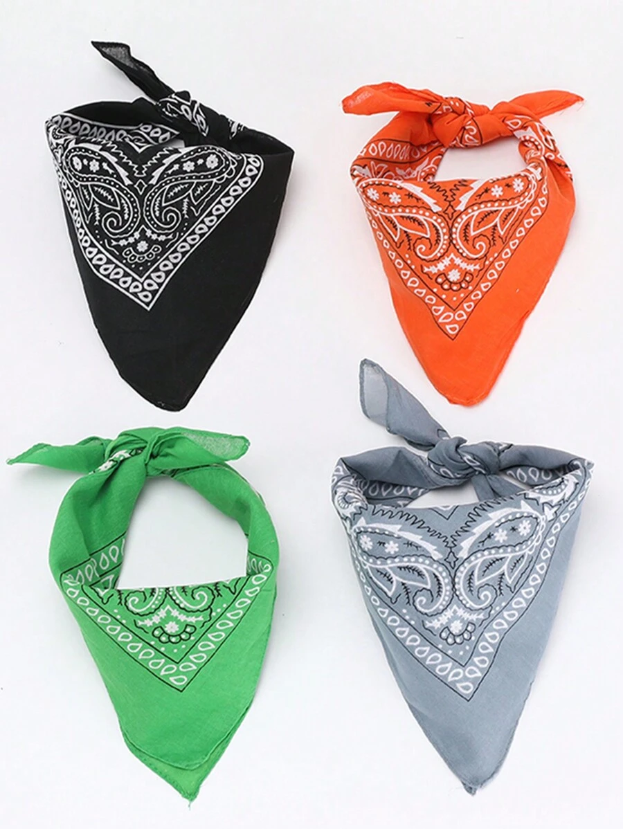 1入組男士經典印花街頭風格戶外運動自行車多功能嘻哈圍巾頭帶頭巾 - 彩色 - 查看 1