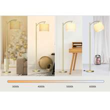 Arched Floor Lamp With Remote Control And Bulb Included - 金色 - 查看 11