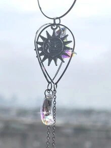 1 pieza Colgante de cristal para espejo retrovisor con forma de luna, Decoración interior de automóviles - Unitalla - Ver 5