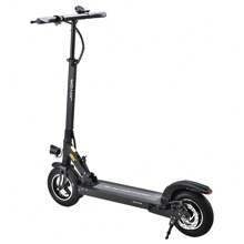 JOYOR K4 Electric Scooter, 500W Motor, 48V 10.4Ah Battery, 10 Inch Tire, Max Speed 35km/H, Range 30-40km, Max Load 120kg, Double Shock Absorption, Mechanical Disc Brakes, Scooter Electric Travel - 黑色 - 查看 3