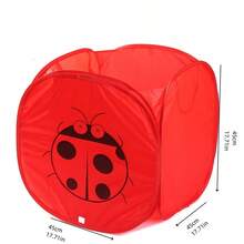 1pc Square Cartoon Dirty Clothes Basket, Portable & Foldable Toy & Clothing Storage Bin - Multicolor - View 2