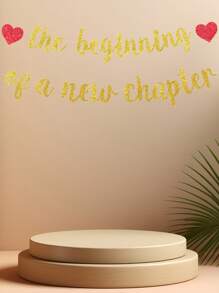 Divorce Farewell Party Banner 'The Beginning Of A New Chapter', Glittering - Multicolor - View 7