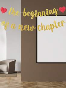 Divorce Farewell Party Banner 'The Beginning Of A New Chapter', Glittering - Multicolor - View 6