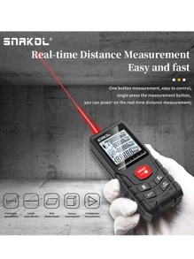 1 Set Snakol Telémetro láser con medidor de distancia de 40m, 50m, 70m, 100m y 120m con buscador de rango digital Trena Roulette Ruler Cinta métrica de medición de distancia - Negro - Ver 7