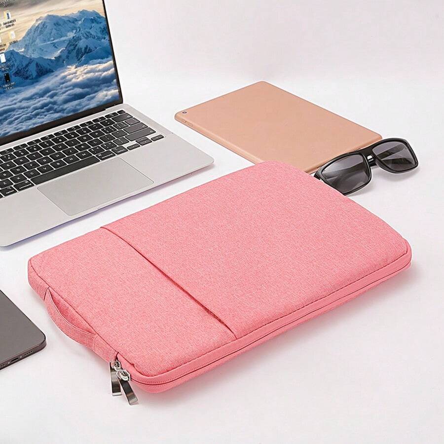 13inch/14inch/15inch Koren Style Durable Protective Tablet Sleeve, Simple Design With Handles, Water-Resistant Fabric, Flannel Lining, Colorful, For Students, Men/Women, Computer Bag, Graduation Gift, Laptop Sleeve
